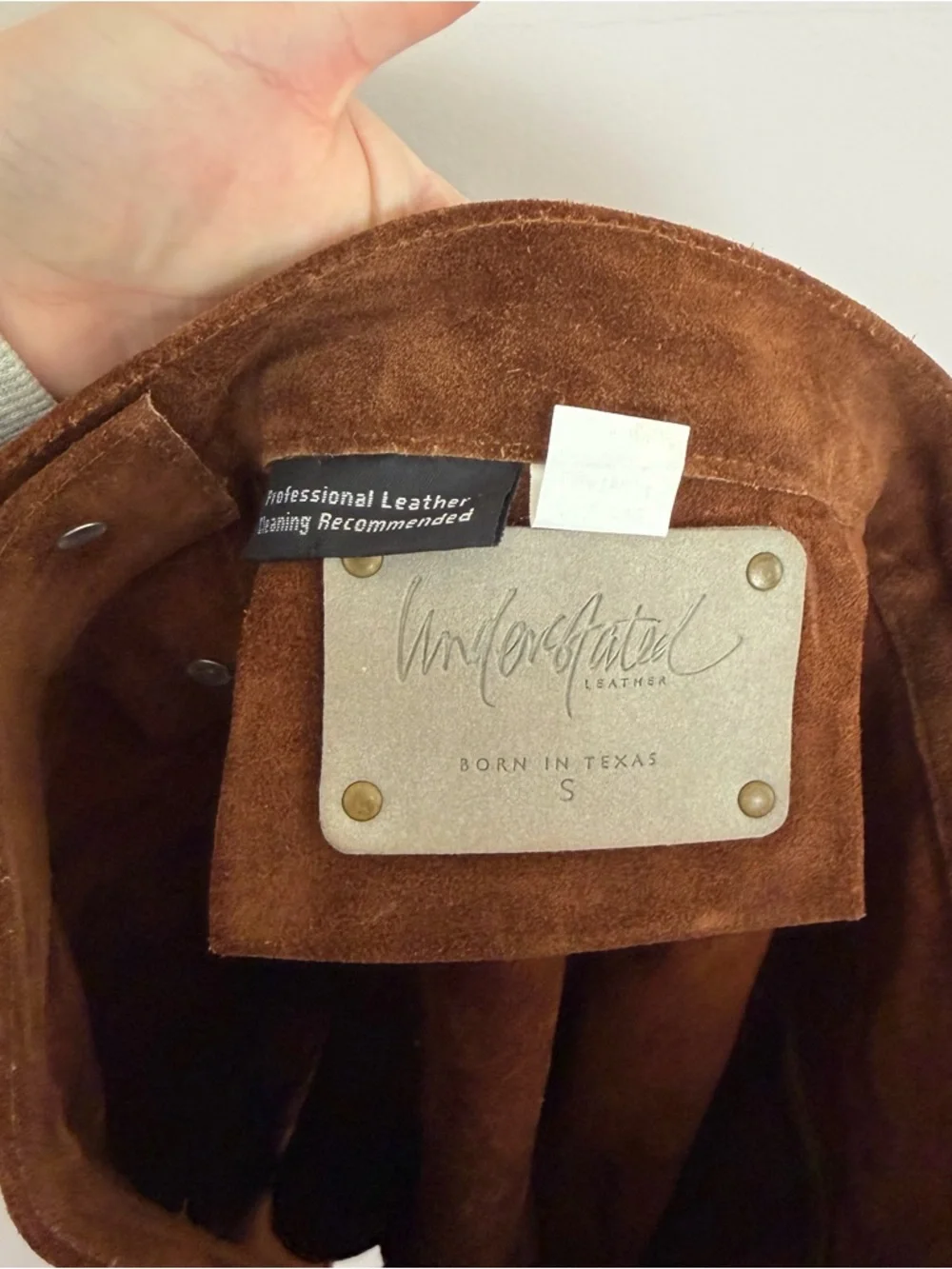 Free People Understated Leather Mini Skirt Brown Suede Button Front Size S - Picture 4 of 5
